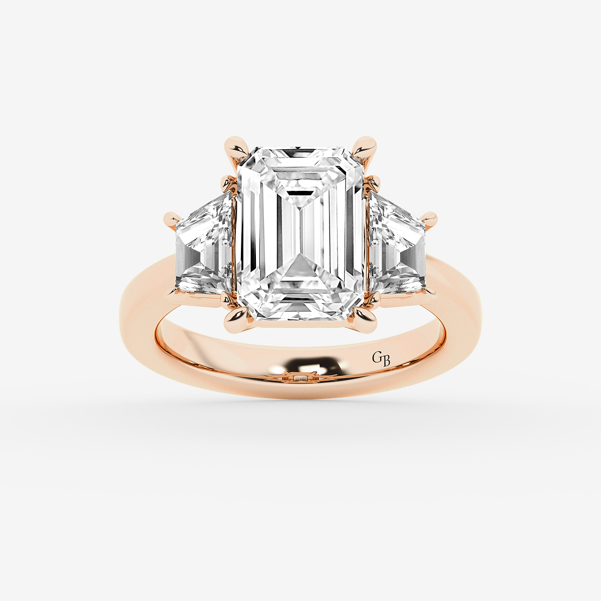 5 ctw Emerald Lab Grown Diamond Engagement Ring